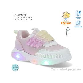 Кросівки дитячі модні Весна/осінь T-11083-B LED (8 пар р.21-26) "TOM.M" недорого оптом від прямого постачальника