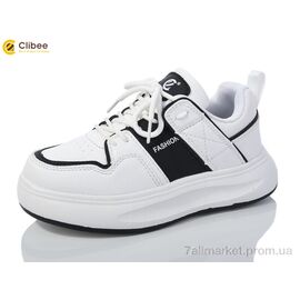 Фотография Кроссовки детские модные Весна/осень LC982 white-black (6 пар р.32-37) "Clibee-Apawwa" недорого оптом от прямого поставщика