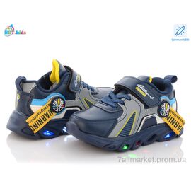 Фотография Кроссовки детские модные Весна/осень H5095-1 LED (8 пар р.26-31) "BBT" недорого оптом от прямого поставщика