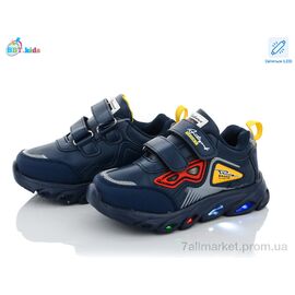 Фотография Кроссовки детские модные Весна/осень H5769-1 LED (8 пар р.27-32) "BBT" недорого оптом от прямого поставщика