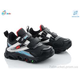Фотография Кроссовки детские модные Весна/осень H5774-2 LED (8 пар р.27-32) "BBT" недорого оптом от прямого поставщика