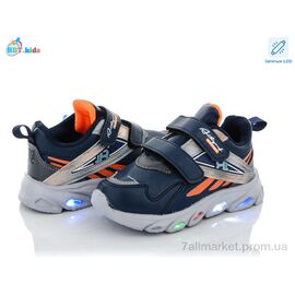 Фотография Кроссовки детские модные Весна/осень H5774-3 LED (8 пар р.27-32) "BBT" недорого оптом от прямого поставщика