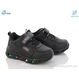 Фотография Кроссовки детские модные Весна/осень H6119-3 LED (8 пар р.26-31) "BBT" недорого оптом от прямого поставщика
