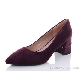 Фотография Туфли женские стильные Весна/осень 2208C-8 bordo (8 пар р.35-40) "YJG" недорого оптом от прямого поставщика