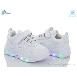 Фотография Кроссовки детские модные Весна/осень H6108-2 LED (8 пар р.26-31) "BBT" недорого оптом от прямого поставщика