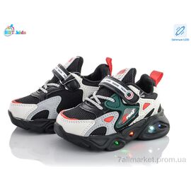 Фотография Кроссовки детские модные Весна/осень H6063-2 LED (8 пар р.22-27) "BBT" недорого оптом от прямого поставщика