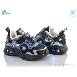 Фотография Кроссовки детские модные Весна/осень H6067-2 LED (8 пар р.22-27) "BBT" недорого оптом от прямого поставщика