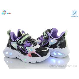 Фотография Кроссовки детские модные Весна/осень H6065-6 LED (8 пар р.26-31) "BBT" недорого оптом от прямого поставщика