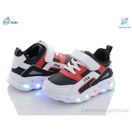 Кросівки дитячі модні Весна/осінь H6111-1 LED (8 пар р.26-31) "BBT" недорого оптом від прямого постачальника