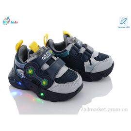 Фотография Кроссовки детские модные Весна/осень H6078-1 LED (8 пар р.22-27) "BBT" недорого оптом от прямого поставщика