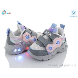 Фотография Кроссовки детские модные Весна/осень H6078-3 LED (8 пар р.22-27) "BBT" недорого оптом от прямого поставщика