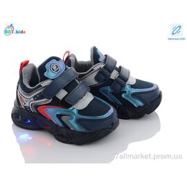 Фотография Кроссовки детские модные Весна/осень H6080-1 LED (8 пар р.22-27) "BBT" недорого оптом от прямого поставщика