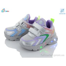 Фотография Кроссовки детские модные Весна/осень H6080-5 LED (8 пар р.22-27) "BBT" недорого оптом от прямого поставщика