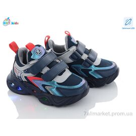 Фотография Кроссовки детские модные Весна/осень H6081-1 LED (8 пар р.26-31) "BBT" недорого оптом от прямого поставщика