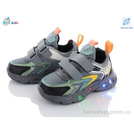 Фотография Кроссовки детские модные Весна/осень H6081-2 LED (8 пар р.26-31) "BBT" недорого оптом от прямого поставщика