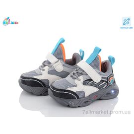 Фотография Кроссовки детские модные Весна/осень H6076-1 LED (8 пар р.22-27) "BBT" недорого оптом от прямого поставщика