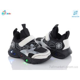 Фотография Кроссовки детские модные Весна/осень H6076-2 LED (8 пар р.22-27) "BBT" недорого оптом от прямого поставщика