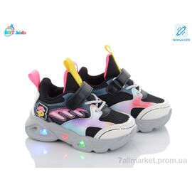 Фотография Кроссовки детские модные Весна/осень H6076-5 LED (8 пар р.22-27) "BBT" недорого оптом от прямого поставщика