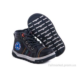 Фотография Ботинки детские удобные Весна/осень M1177-2 black (8 пар р.22-27) "С.Луч" недорого оптом от прямого поставщика