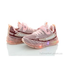 Фотография Кроссовки детские модные Весна/осень FS2909F LED (8 пар р.25-30) "Alemy Kids" недорого оптом от прямого поставщика