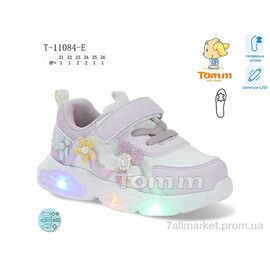 Фотография Кроссовки детские модные Весна/осень T-11084-E LED (8 пар р.21-26) "TOM.M" недорого оптом от прямого поставщика