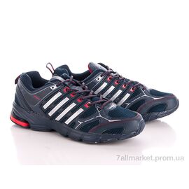 Кросівки чоловічі модні Весна/осінь V6653-1 navy-red (8 пар р.47-50) "Veer-Demax" недорого оптом від прямого постачальника