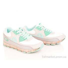Кросівки жіночі модні Весна/осінь B8303-2 white-l.grey-lake (8 пар р.36-40) "Veer-Demax" недорого оптом від прямого постачальника
