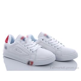 Фотография Кроссовки женские модные Весна/осень F90L white-red (8 пар р.35-40) "CR" недорого оптом от прямого поставщика