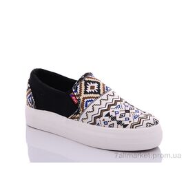 Сліпони жіночі тканинні Весна/осінь 6035 орнамент (12 пар р.36-40) "CR" недорого оптом від прямого постачальника
