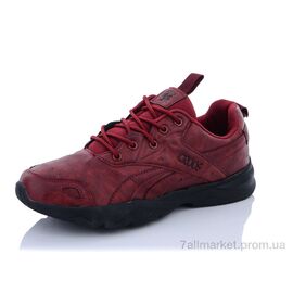Кросівки чоловічі модні Весна/осінь M8030-3 бордо (8 пар р.41-45) "CR" недорого оптом від прямого постачальника