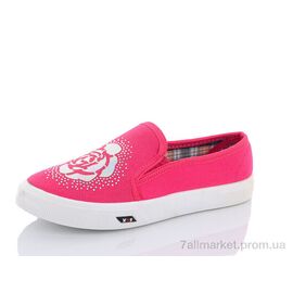 Фотография Слипоны женские тканевые Весна/осень 2850-1 тоянда рожева (8 пар р.36-40) "DeMur" недорого оптом от прямого поставщика