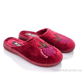 Тапки жіночі для будинку Весна/осінь Турція 001-2 бордовий (6 пар р.36-40) "Soylu" недорого оптом від прямого постачальника