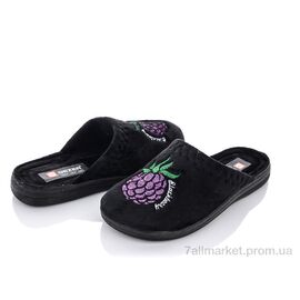 Тапки жіночі для будинку Весна/осінь Турція 001-3 чорний (6 пар р.36-40) "Soylu" недорого оптом від прямого постачальника