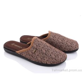 Тапки чоловічі домашні Весна/осінь 13613 brown (6 пар р.40-45) "Soylu" недорого оптом від прямого постачальника