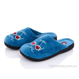 Тапки жіночі для будинку Весна/осінь 13625 blue (6 пар р.36-40) "Soylu" недорого оптом від прямого постачальника