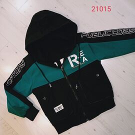 Куртка дитяча демісезонна на хлопчика 21015 black-green р.9-12 "MALIBU" недорого оптом від прямого постачальника
