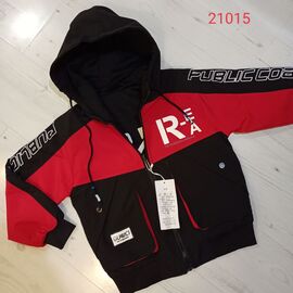 Куртка дитяча демісезонна на хлопчика 21015 black-red р.9-12 "MALIBU" недорого оптом від прямого постачальника
