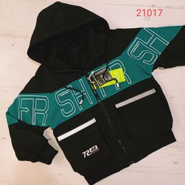 Куртка дитяча демісезонна на хлопчика 21017 black-green р.9-12 "MALIBU" недорого оптом від прямого постачальника