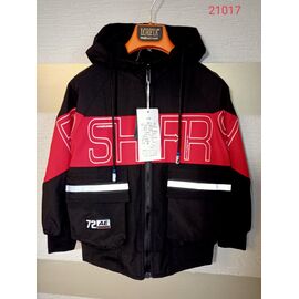 Куртка дитяча демісезонна на хлопчика 21017 black-red р.9-12 "MALIBU" недорого оптом від прямого постачальника