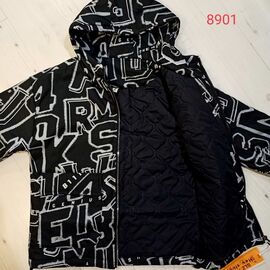 Фотография Куртка детская демисезонная на мальчика 8901 black р.130-170 "MALIBU" недорого оптом от прямого поставщика