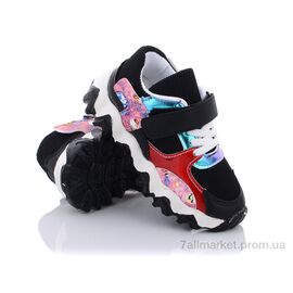 Фотография Кроссовки детские модные Весна/осень 555-4 black (10 пар р.27-31) "Xifa kids" недорого оптом от прямого поставщика