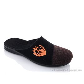 Тапки чоловічі домашні Весна/осінь S25 войлок коричневый (6 пар р.41-45) "Inblue" недорого оптом від прямого постачальника