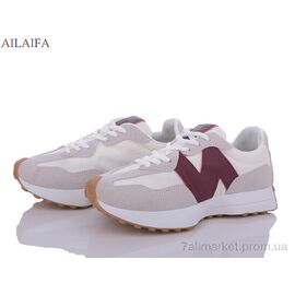 Фотография Кроссовки женские модные Весна/осень F06 white-red (8 пар р.36-41) "Ailaifa" недорого оптом от прямого поставщика