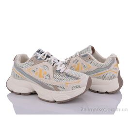 Кросівки жіночі модні Весна/осінь 136-26 gold (8 пар р.36-41) "Violeta" недорого оптом від прямого постачальника