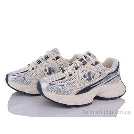 Кросівки жіночі модні Весна/осінь 136-26 silver (8 пар р.36-41) "Violeta" недорого оптом від прямого постачальника