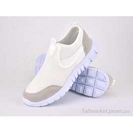 Фотография Кроссовки женские модные Весна/осень 33-31 white-l.grey (8 пар р.36-41) "Violeta" недорого оптом от прямого поставщика