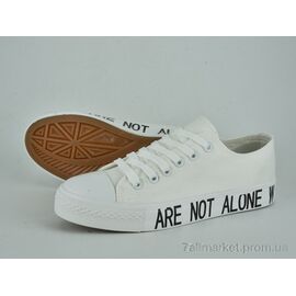 Кеди жіночі стильні Весна/осінь 888-3 white-black (8 пар р.36-41) "Violeta" недорого оптом від прямого постачальника