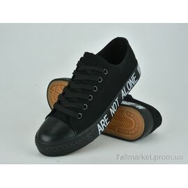 Кеди жіночі стильні Весна/осінь 888-3 black (8 пар р.36-41) "Violeta" недорого оптом від прямого постачальника