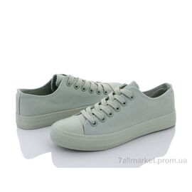 Фотография Кеды женские стильные Весна/осень 888-2 green (8 пар р.36-41) "Violeta" недорого оптом от прямого поставщика