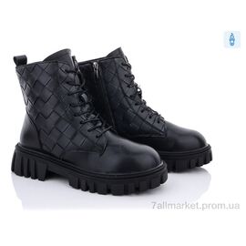 Фотография Ботинки женские стильные Весна/осень 197-98 black (8 пар р.36-40) "Violeta" недорого оптом от прямого поставщика